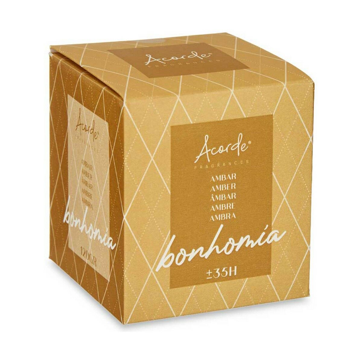 Scented Candle Acorde Amber 120 g (12 Units)